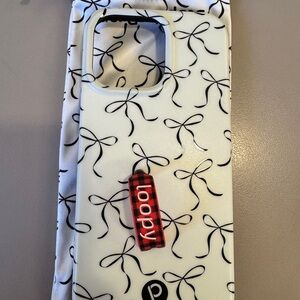 Loopy Case Black Bow Design Phone Case